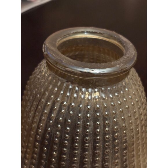 Vintage Iridescent Amber Beaded Replacement Light Shade Globe 2.25" Fitter - Picture 6 of 7